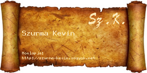 Szurma Kevin névjegykártya